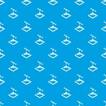 Gun d printing pattern seamless blue Illustrazione stock