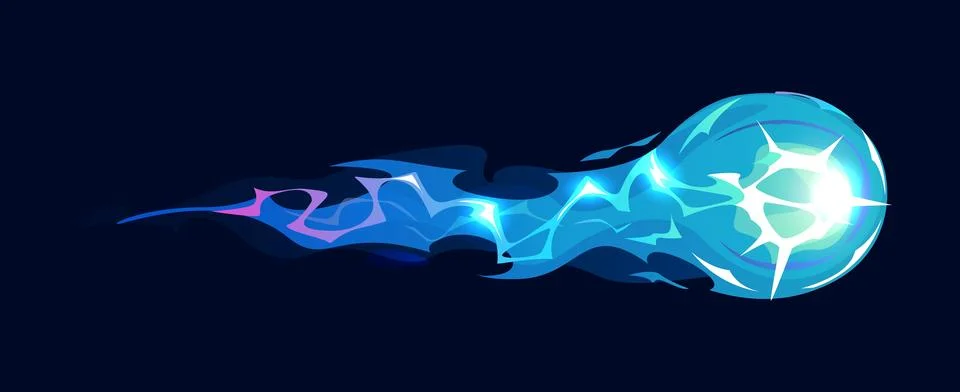 Gun fire trail effect of flame or plasma for game Stock Illustration