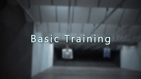 Gun Firing Range Typography - Basic Training Stock Footage 92051035