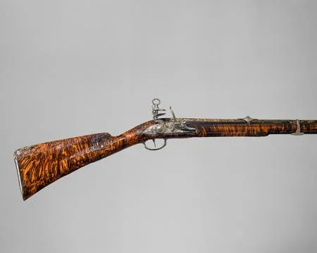 Gun with Flintlock a la moda dated 1744 Gabriel de Algora Spanish With the .. Foto stock