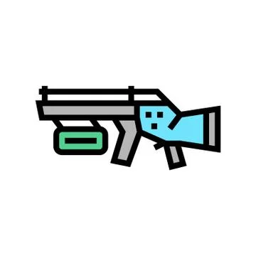 Gun of future color icon vector illustration Illustrazione stock