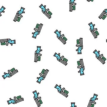 Gun of future vector seamless pattern Stockillustratie