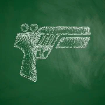 Gun game icon Illustrazione stock