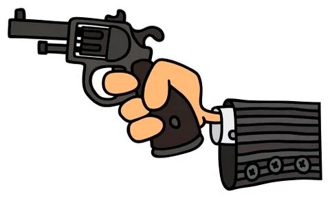 Gun in a hand Stock Illustration