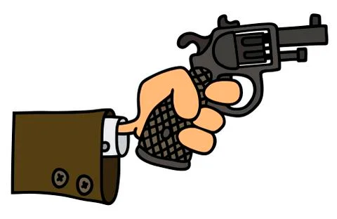 Gun in a hand Stock Illustration