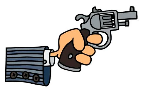 Gun in a hand Stock Illustration