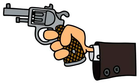 Gun in a hand Stock Illustration