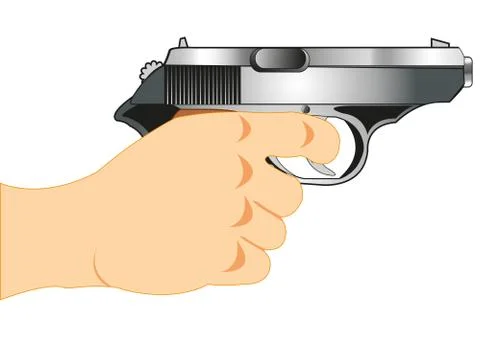 Gun in hand Stock Illustration
