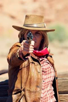 A gun in the hand Foto stock