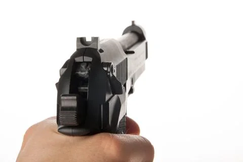 Gun in hand Stock Photos