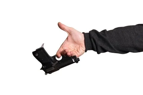 Gun in the hand Foto stock