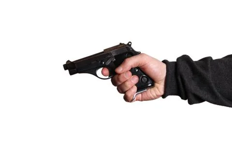 Gun in the hand Foto stock