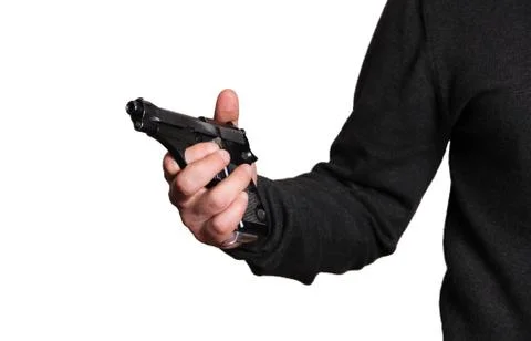 Gun in the hand Foto stock