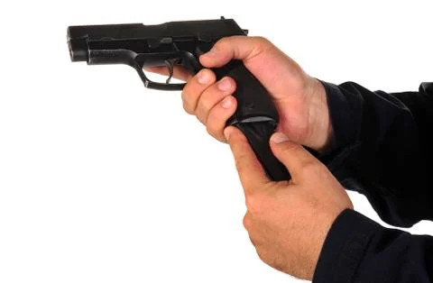 Gun in the hand 写真素材