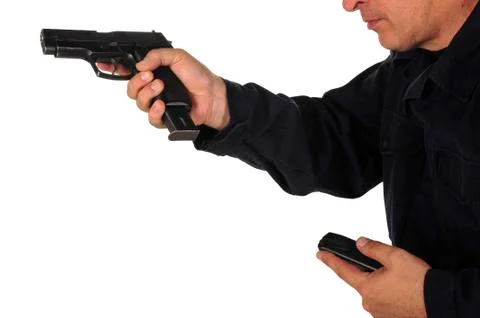 Gun in the hand Stock Photos
