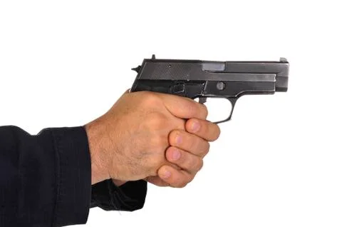 Gun in the hand Stock Photos