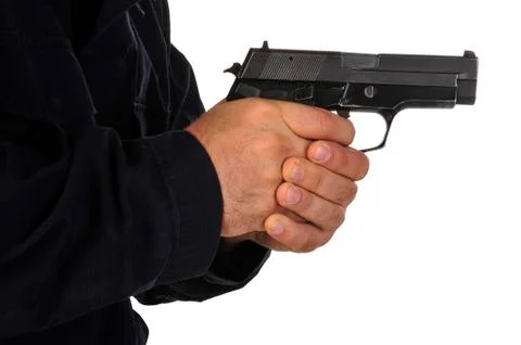 Gun in the hand Stock Photos