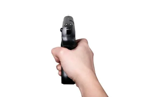 Gun in hand Stock Photos