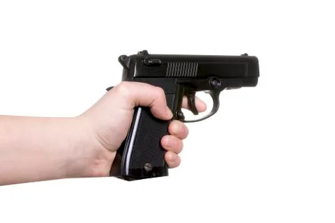 Gun in hand Stock Photos