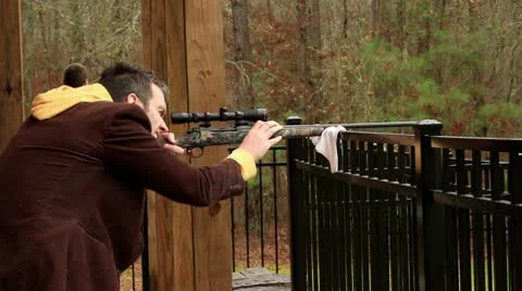 Gun hits face 03 Video stock 10740686