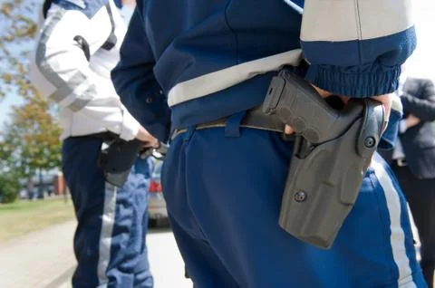 Gun at a holster Stock Photos