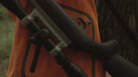 Gun hunter, preparing to take a shot Stock-Footage 53644073