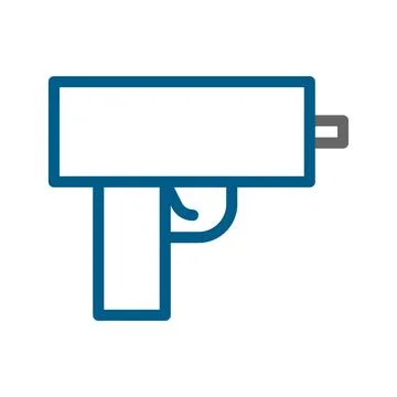 Gun icon. Concept of weapon, danger, and crime. Stock Illustration