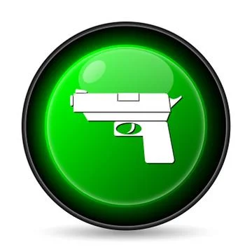  gun icon. internet button on white background.. Illustrazione stock
