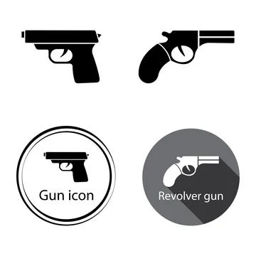Gun icon vector Stock Illustration