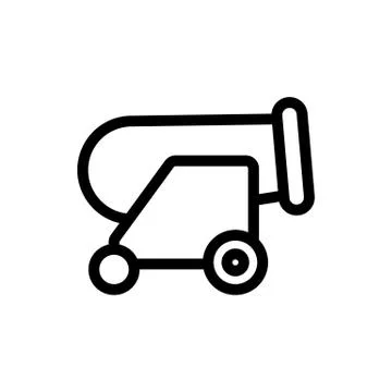 Gun icon vector. Isolated contour symbol illustration Ilustración de archivo