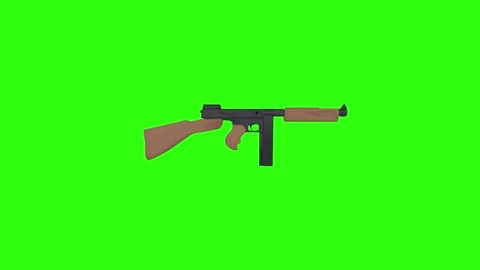 Gun isolated on green background Stock Footage 306863120