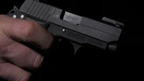 Gun Locking and loading (1) Stock Footage 237028935