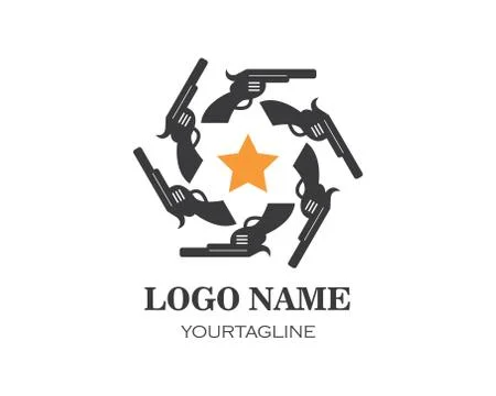 Gun logo icon vector illustration design Stock Illustration