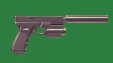 Gun Looping Motion Graphic Overlay Stock Footage 338017734