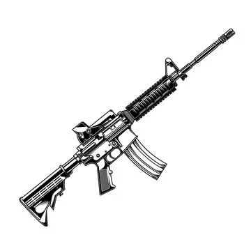 Gun m4 Stock Illustration