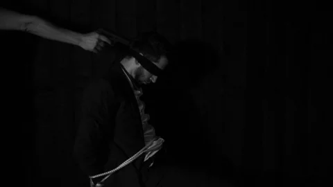 Gun to man head. Stock Footage 114925848