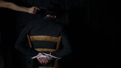 Gun to man head. Stock Footage 114926088