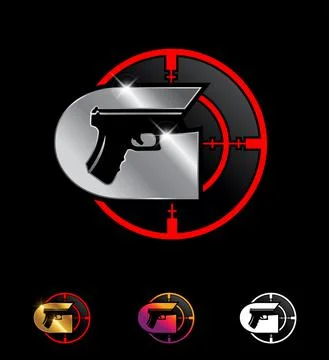 Gun Monogram Logo Initial Letter G Stock Illustration