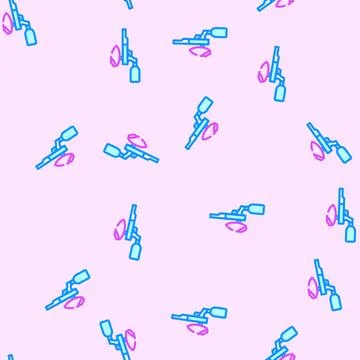 Gun paintball game vector seamless pattern Stock Illustration