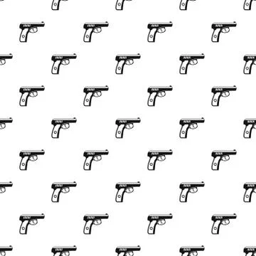 Gun pattern, simple style Stock Illustration