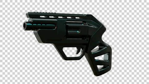 Gun Perspective View01 Alpha Stock Illustration