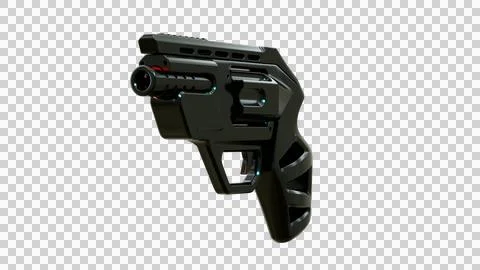 Gun Perspective View02 Alpha Stock Illustration