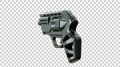 Gun Perspective View06 Alpha Stock Illustration