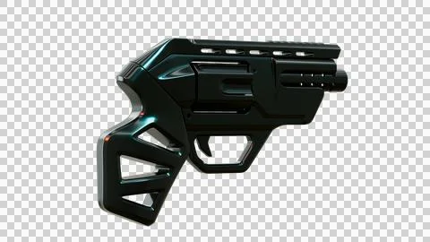 Gun Perspective View08 Alpha Stock Illustration