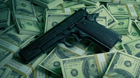Gunsyringe And Pills On Dollar Bills Stock Photo  Download Image Now  Gun  Medicine Currency  iStock