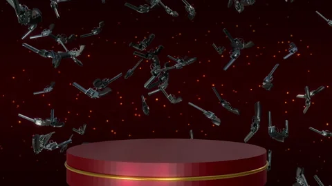 Gun Podium Particles Stock Footage 272944810