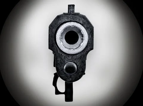 Gun pointed straight ahead Stock Photos