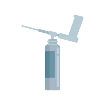 Gun polyurethane foam icon flat isolated Stock Illustration