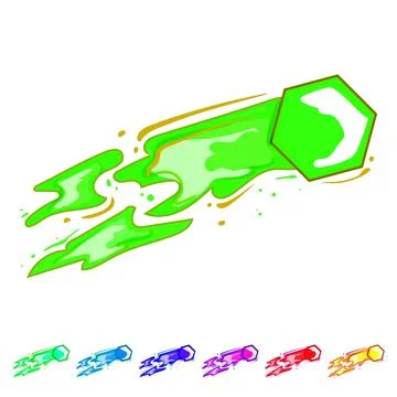 Gun projectile game cartoon vector graphic Stock Illustration