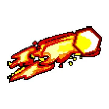Gun projectile game pixel art vector illustration Stock Illustration